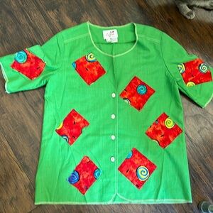 Vintage 80’s Caron Chicago green jacket